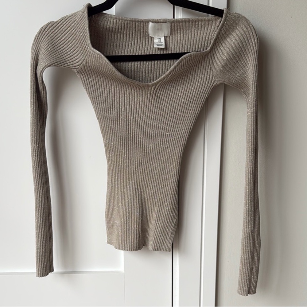 H&M Cream Ribbed Sweater - Picture 2 of 2